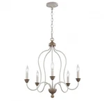 5 Light Chandelier Feiss Hartsville Chalk Washed Beachwood Coastal Farmhouse New. Fixed Price $69.25.