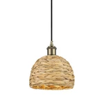 Innovations Lighting 516-1P-9-8 Woven Rattan Pendant Antique. Fixed Price $220.00.