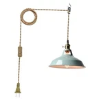 Modern Macaron Plug-in Plendant LIGHT,10.6-INCH Hanging Sea Blue. Fixed Price $71.50.