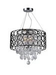 Warehouse Of Tiffany RL1163 Anna Crystal 3-LIGHT Chandelier, Black. Fixed Price $295.99.