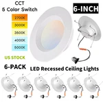 5"/6" Recessed Led Downlight, 15 Watt, Baffle-trim, 0-10V Dimmable, Can Lights. Fixed Price $67.00.