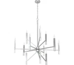 Hunter 19528 Sunjai 3-TIER Chandelier, 12-LIGHT, Brushed Nickel. Fixed Price $533.86.