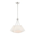 Livex Prato Light Chandelier, Nickel/oatmeal Hardback 41383-91. Fixed Price $301.96.