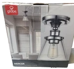 Globe Electric Mercer 1-LIGHT Chrome Flush Mount Ceiling. Fixed Price $19.99.