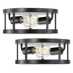 Eietonte Farmhouse Semi Flush Mount Ceiling 11INCH / 2 Pack, Black Light. Fixed Price $50.24.