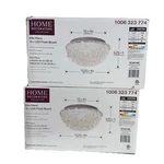 2X Home Decorators Ellis Place 12.25 In. Chrome Led Flush Mount Light. Fixed Price $149.00.