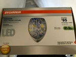 Sylvania Glass Wall Mount Brushed Nickel Indoor Led Light Nib. Fixed Price $25.00.