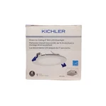Kichler Direct-to-ceiling 4 In. Canless Round Slim 27K Led Recessed Light Kit. Fixed Price $25.78.