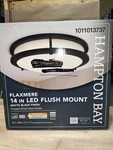 Hampton Bay HB36873CCT-43 Flaxmere 14" Black Led Flush Mount For Kitchen. Fixed Price $34.99.