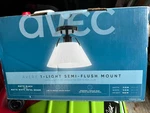 Avec 2335000131M Avery Collection 11.1" Modern Craftsman Matte Black Semi Flush. Fixed Price $28.00.