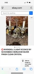 Rivendell 2 Light Sconce By Schonbek Heirloom Silver Finish Clear Crystal. Fixed Price $767.50.