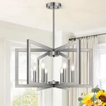 25" Brushed Nickel Chandelier - Modern Pendant Light For Dining Room & Kitchen. Fixed Price $151.99.