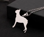 Stainless Steel Boston Terrier Boxwood Dog Pendant Necklace Adjustable. Fixed Price $16.99.