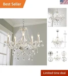 Saint Mossi 5 Light Modern Contemporary Elegant Crystal Glass Chandelier Pend.... Fixed Price $149.31.