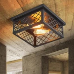 Industrial 2-LIGHT Flush Mount Ceiling Fixture E26 Kitchen Hallway New. Fixed Price $44.99.