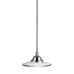 Kichler Galaxie 10" Wide Single Light Glass Disc Pendant 2641NI Brushed Nickel. Fixed Price $229.99.
