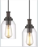 Zeyu 2 Pack Farmhouse Pendant Light Fixtures, Industrial Hanging For.... Fixed Price $55.00.