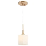 Woodbridge Lighting Chelsea 1-LIGHT Glass & Steel Mini Pendant Brass. Fixed Price $59.08.