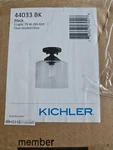 Kichler Winslow 1-LIGHT Black Semi-flush Mount With Clear Seeded Glass. Fixed Price $85.50.