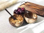 Natural Coconut Bowl Spoon Set Creative Shell Fruit Salad Kitchen. Fixed Price $5.10.