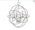 Buy Me!! Kichler Vivian 4-LIGHT Brushed Nickel Cage Chandelier. Fixed Price $199.99.