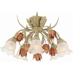 Crystorama 4800-SR Southport 5 Light 22 Inch Sage Rose Semi Flush Ceiling. Fixed Price $358.40.