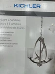 Kichler Layla 3 -light Brushed Nickel Modern/contemporary Chandelier. Fixed Price $149.95.