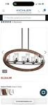 Kichler Grand Bank 8-LIGHT 16" Auburn Stain Chandelier, Metal/glass. Fixed Price $450.00.
