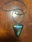 Jewelry: Beautiful Hand Made Pendant Diachronic Fuse Glass. Fixed Price $30.00.