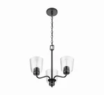 Project Source 3-LIGHT Chandelier Matte Black Finish # 5055170 Open Box. Fixed Price $38.51.