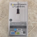 Better Homes & Gardens Solo Pendant Light Bronze Finish-fabric Cord W/ Led Bulb. Fixed Price $12.00.