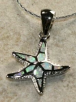 Silver Elegant White Fire Opal Sea Star Pendant Necklace WP40905. Fixed Price $13.99.