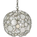 Crystorama Palla 1 Light Antique Silver Sphere Mini Chandelier 527-SA. Fixed Price $638.40.