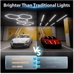 Modern Hexagon Garage Lights 105W 12600LM. Fixed Price $87.99.