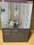 Allen + Roth Brushed Nickel Transitional Clear Glass Bell Mini Pendant Light. Fixed Price $51.99.
