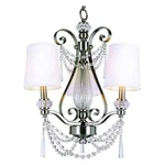 New Stewart 3 Brushed Nickel Chandelier By Bel Air Lighting Nib. Fixed Price $75.00.
