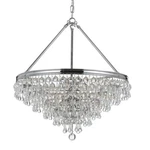 Crystorama Calypso Light Crystal Teardrop Chrome Chandelier 20X24' 136-CH. Fixed Price $798.40.