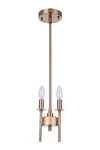 Satin Brass Two Light Mini Pendant From The Larrson Collection. Fixed Price $55.26.