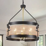 Ylchytdzsw 18.89 Farmhouse Chandelier For Dining ROOM,6 Black Gold. Fixed Price $71.23.