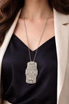 Art Deco Platinum Brooch Pendant 2.75 Ctw Old Cut Diamonds Greek. Fixed Price $4810.00.