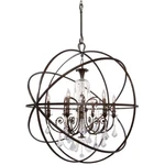 Crystorama Solaris 6 Light Crystal Bronze Sphere Chandelier Ii 9219-EB-CL-MWP. Fixed Price $1694.99.