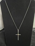 James Avery Sterling Silver Forged Cross Pendant On 20 Light Spiga Chain. Fixed Price $200.00.