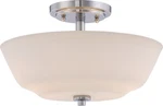 Nuvo Lighting 60/5806 Nickel Willow 2-LIGHT 13"W Semi-flush Bowl Ceiling Fixture. Fixed Price $124.99.