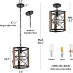 Ireliare Wood Pendant Light Fixture , 1 Farmhouse With Cylin. Fixed Price $55.99.