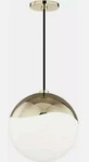 Mitzi Ella 10 1/2" Wide Polished Brass Mini Pendant. Fixed Price $149.99.