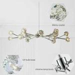 43" Mid Century Crystal Chandelier 18-LIGHTS Silver Sputnik Ceiling Pendant Lamp. Fixed Price $254.50.