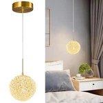 Modern Gold Globe Pendant Lights 1-LIGHT Mini Crystal Kitchen Lightin.... Fixed Price $56.69.