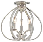 Minka Lavery 4983-613 Light 14"W Flush Mount Ceiling Fixture Nickel. Fixed Price $255.20.
