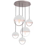 Robert Abbey Mavisten Edition Copernica 5LT Pendant, Pewter/white - P589WHT. Fixed Price $2762.00.