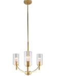 Eglo Devora 3-LIGHT Antique Gold Clear Glass Chandelier. Fixed Price $82.99.